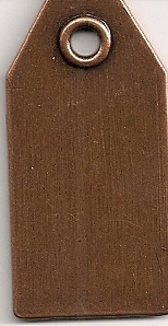 SOLID METAL TAGS - Ant. Copper - Packaged